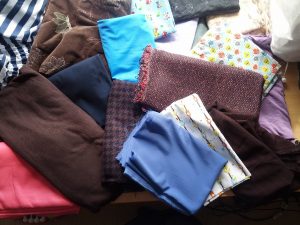 A range of fabrics in my stash