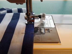 Hemming the dress