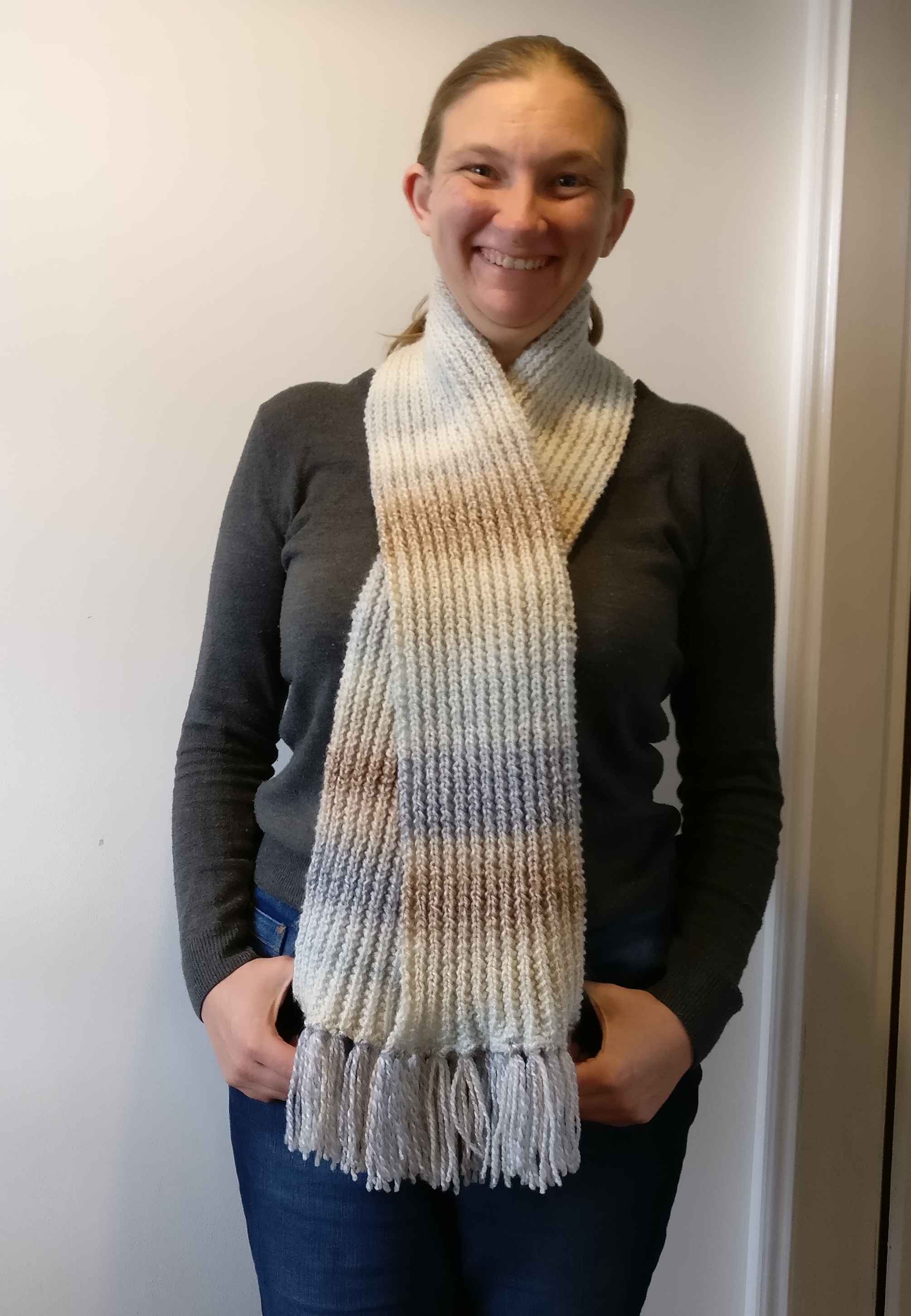 Finished Mistake Rib Scarf