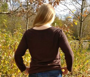 Brown Knit Top, Back View