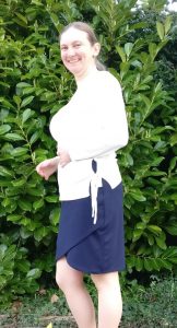 Navy Ponte Lindy Petal Skirt