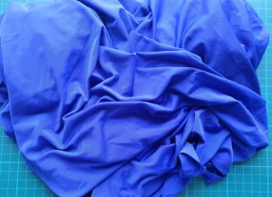 Unknown slinky blue knit fabric