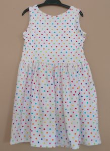 Girls polkadot dress back view