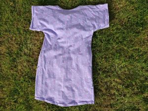 Purple Bird Nightdress Back View